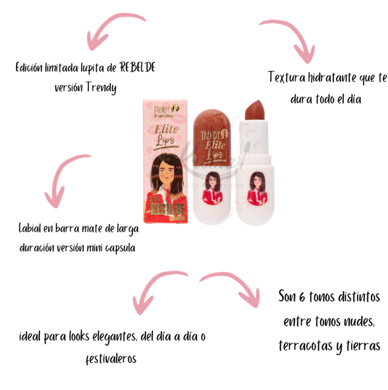 LABIAL EN BARRA ELITE LIPS RBD TRENDY