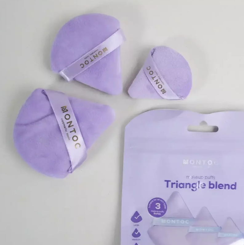 MAKEUP PUFFS TRIANGLE BLEND X3 MONTOC