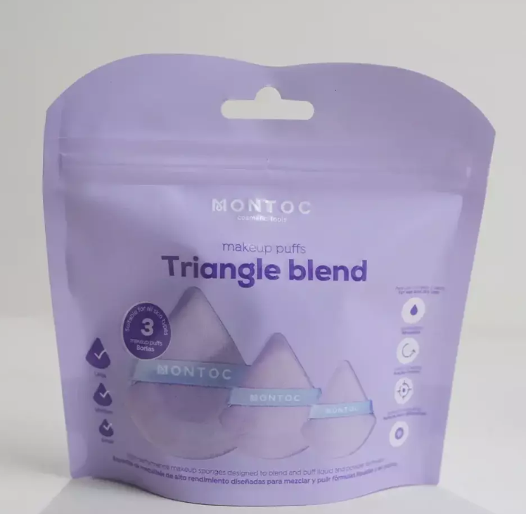 MAKEUP PUFFS TRIANGLE BLEND X3 MONTOC