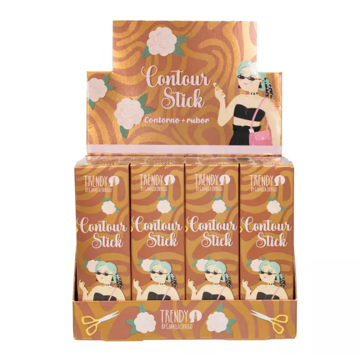 CONTORNO BARRA DOBLE RUBOR TRENDY CS04
