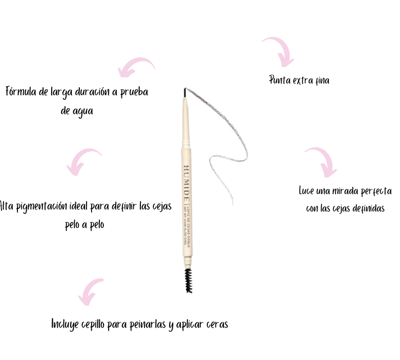 HUMIDE LAPIZ DE CEJAS DOBLE MONTOC