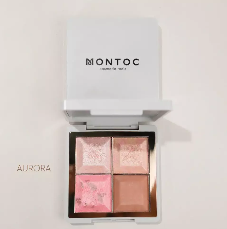 PALETA LIGHT SET RUBOR E ILUMINADOR AURORA MONTOC