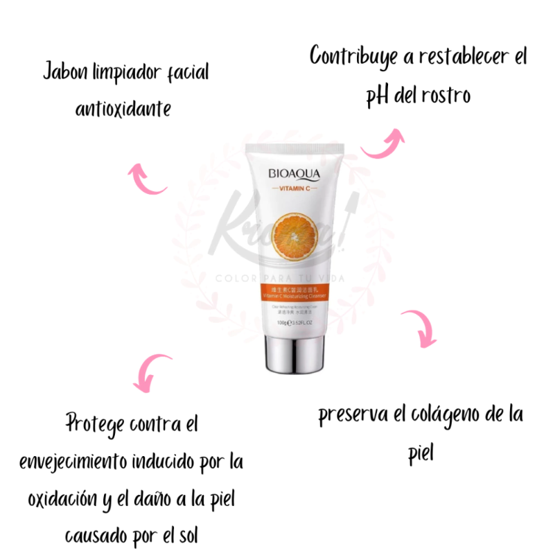 JABON FACIAL VITAMINA C BIOAQUA